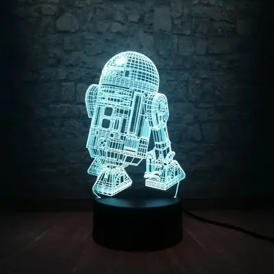 Black base 9 3D Звездные войны, Звезда смерти BB8 ночник 7 цветов меняющийся светодиодный настольная лампа с иллюзией для детей прикроватный Декор Usb Touch Lampara подарки - Испускаемый цвет: Black base 9