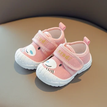 

baby boy girl toddler shoes baby non-slip shoes first walk shoes bear canvas 2colors 1-3years