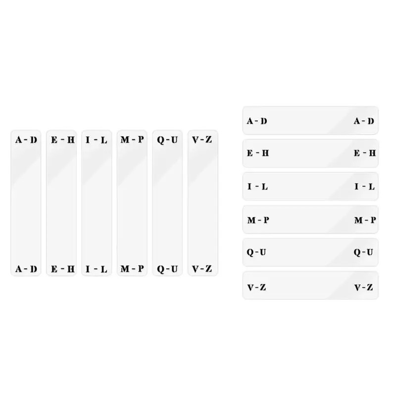 

6Pcs/Bag Transparent Acrylic Tag Card Horizontal/Vertical Sorting Cards for CD/LP Vinyl Record Accessories