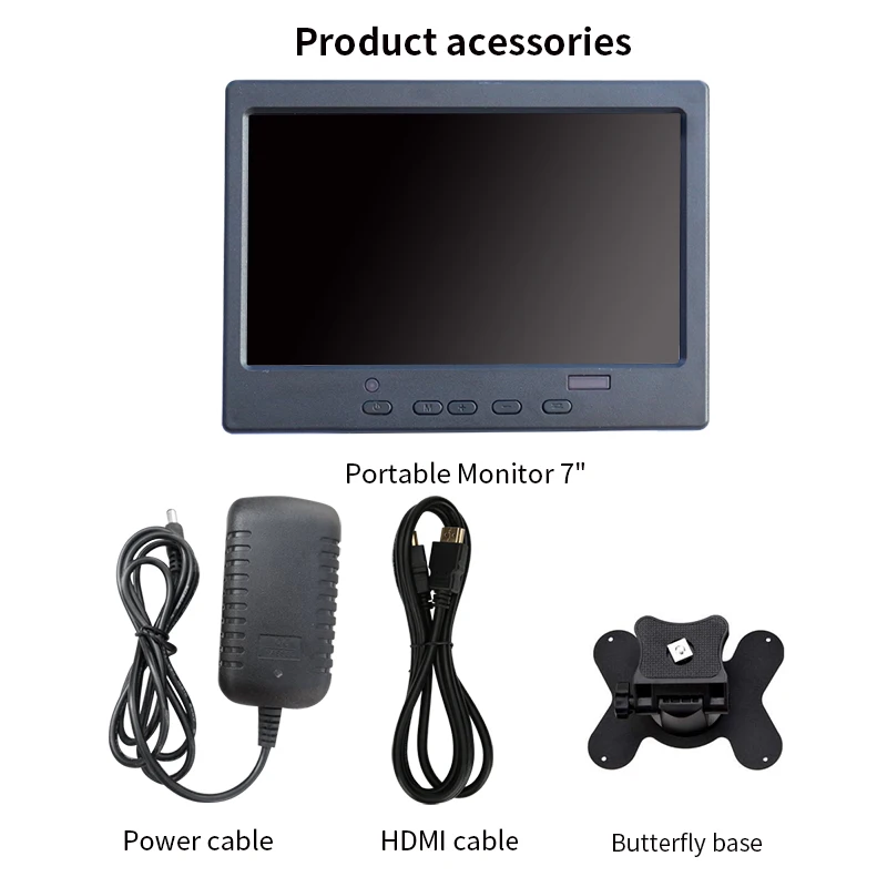 7 дюймовый сенсорный монитор HDMI VGA ПК мини маленький ЖК видеонаблюдения hd