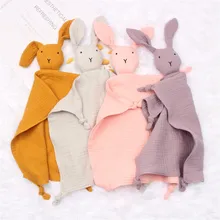 Doudou en coton et mousseline pour bébé, couverture douce pour nouveau né, poupée de sommeil pour enfants, jouet de sommeil, serviette apaisante 