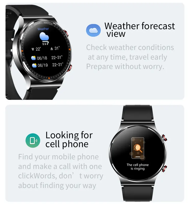 New 454*454 HD Smart Watch Full Touch Screen Mens Bluetooth Call Smartwatch IP68 Waterproof Music Player Fitness Tracker Watches