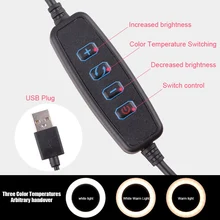 Горячий светодиодный светильник-кольцо, заполняющий светильник ing с регулируемой яркостью и штативом для телефона, камеры, фото, видео селфи NDS66