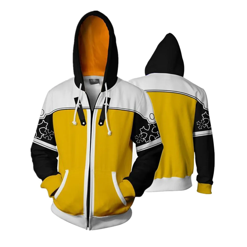 3D Full Printed Mens Hoodies Game Kingdom Hearts Sora Riku Zipper Cosplay Pullover Coat Unisex Fashion Jumper Sweatshirt - Цвет: 3