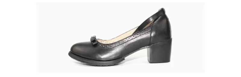 Japanese Buckle Strap Bow Women Oxford High Thick Heels Lolita Shoes British Genuine Leather Single Brogues Shoes Woman Size 43 (8)