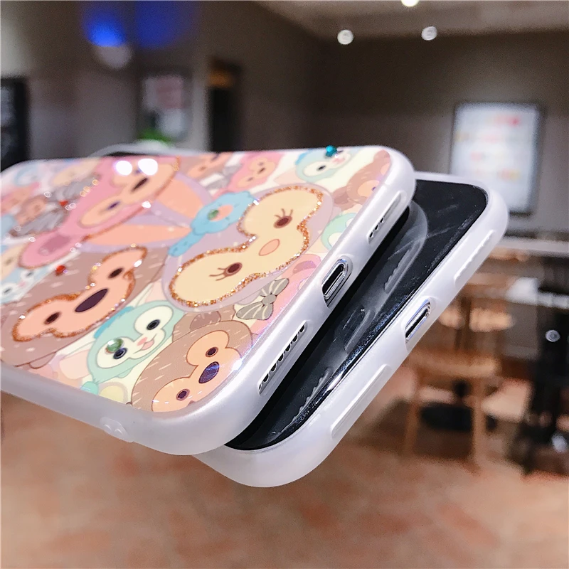 Блестящая Переливающаяся Girly мягкий чехол из ТПУ с принтом "для huawei P30 P20 Pro Коврики Honor 20 Pro Nova 5 4 3 стильная футболка с изображением персонажей видеоигр Даффи Shelliemay покрытие с медведем