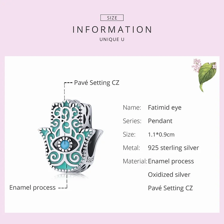 gucci ring bamoer 925 Sterling Silver Opal Sun Charm Bead Enamel Guardian Fatimid Eye Charm for Original Bracelet Bangle Women DIY Jewelry stud earrings