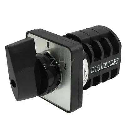 

On-Off-On 12 Terminals Change Over Control Rotary Cam Switch 10A 380V