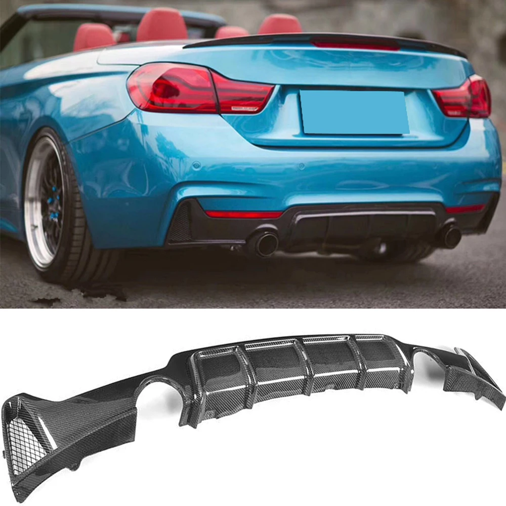 US $87.63 Carbon Fiber Rear Bumper Diffuser Lip For Bmw 4 Series F32 F33 M Sport 20142017 435i 420i Frp Rear Bumper Diffuser Lip Spoiler