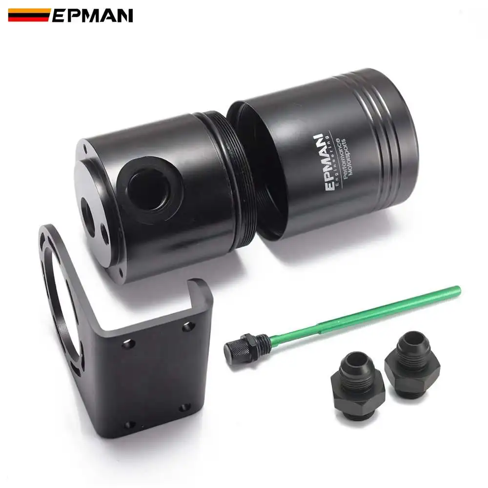 EPMAN Oil Catch Tank Can Reservoir Tank Air Oil Separator Universal Aluminium High Performance Alloy EPJYH192