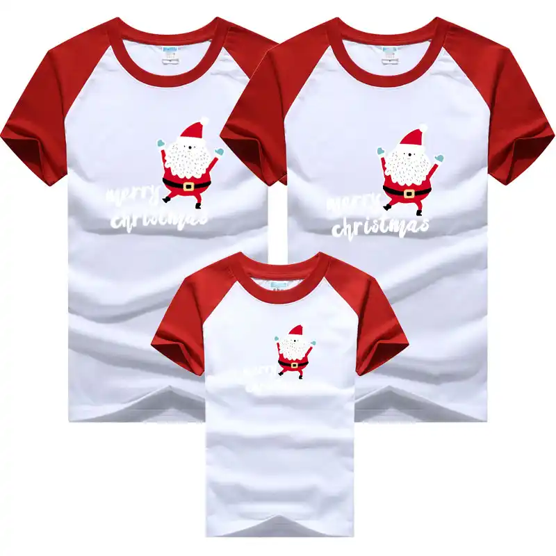 Ropa De Navidad A Juego Para Familia Camiseta Con Estampado De Ano Nuevo De Dibujos Animados Ropa Para Mama E Hija Padre E Hijo Trajes De Aspecto Familiar Trajes Iguales De Familia