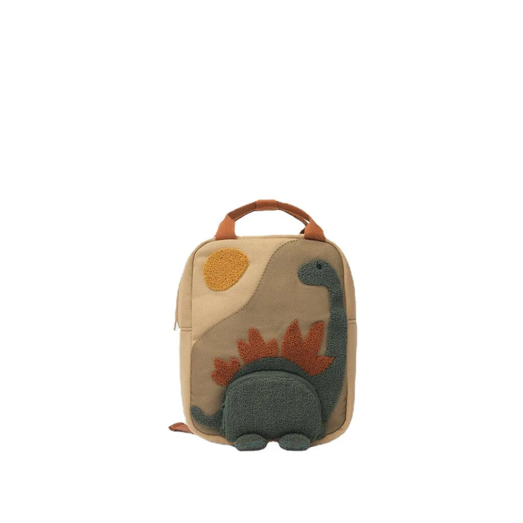 

Children Pack Baby Child Cartoon Dinosaur Bump Color Animal Double Handle Double Shoulder Bag Bag Female Bag