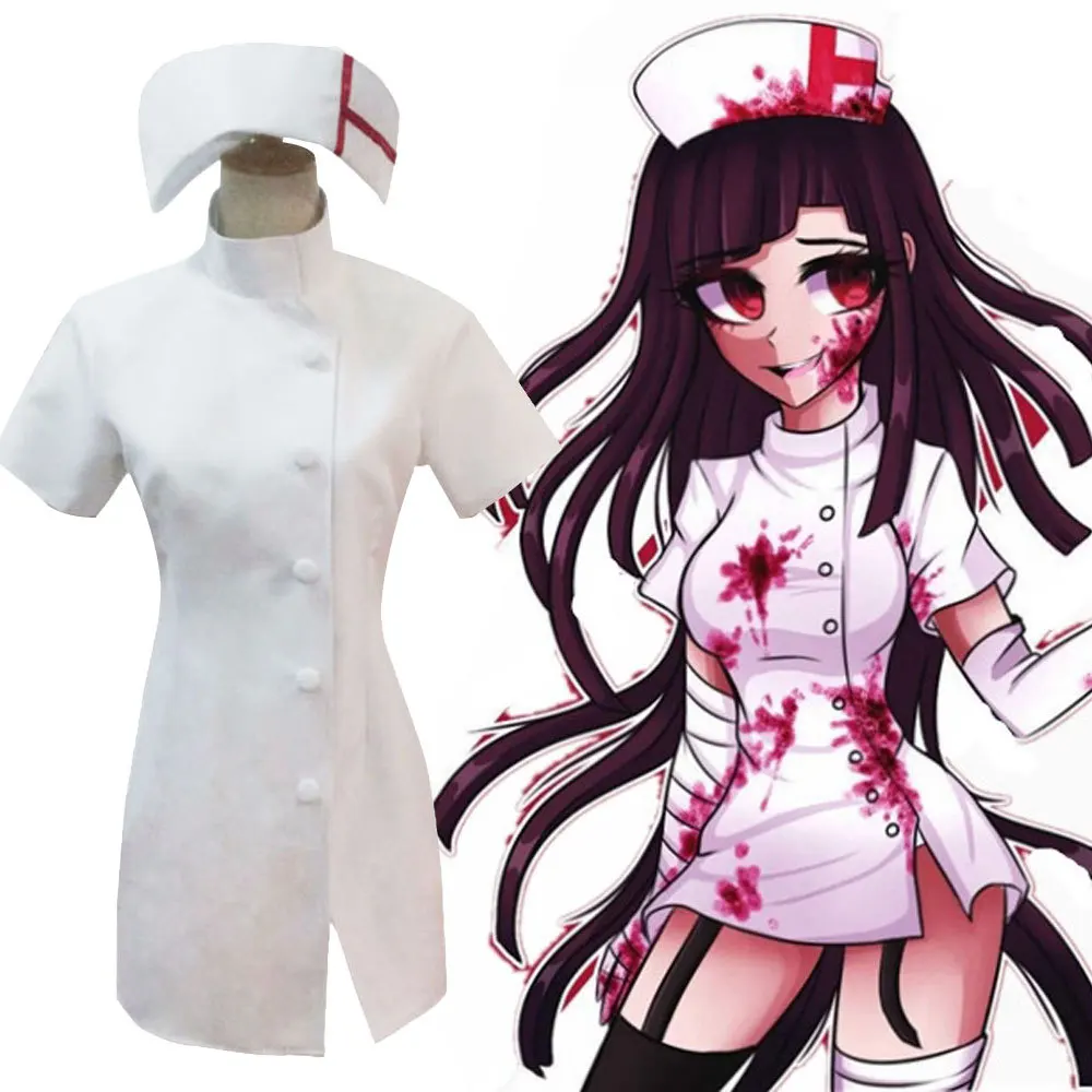 Mikan Tsumiki Dangan Ronpa Danganronpa платье косплей костюм белая форма медсестры костюмы на