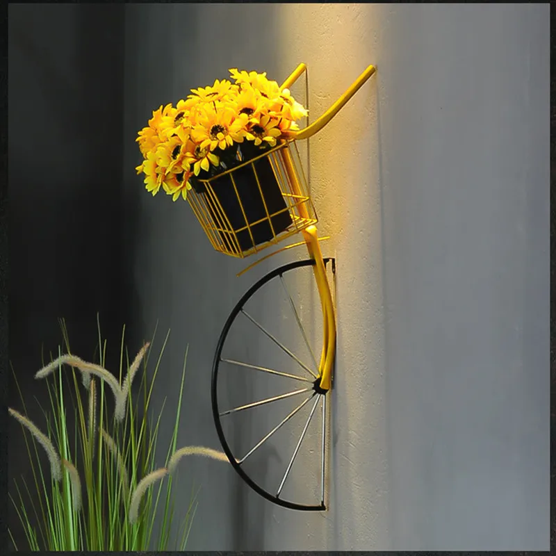 Retro Creative Wrought Iron Bicycle Head Wall Hanging, Front Wall Decoration, Tea Shop, Coffee Shop, Bar 4
