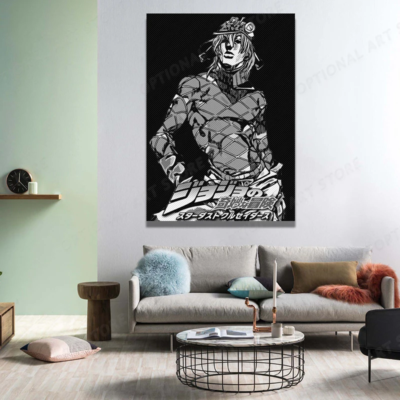 Black And White JoJo S Bizarre Adventure Japan Anime Action Posters and