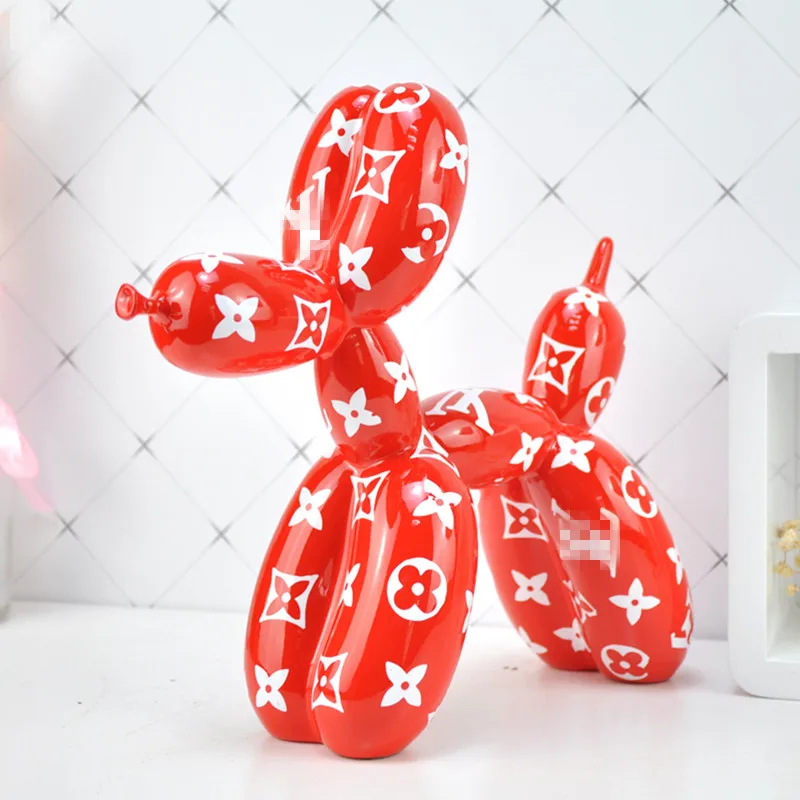 Color Customize Pattern Design Balloon Dog Special Statue Modern Sculpture Home Decoration Bulldog Toy Resin Art Ornament