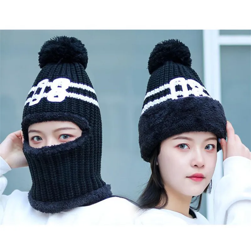 Зимние шапки Skullies Beanies шляпа для мамы бини для женщин шерстяной шарф шапки в полоску вязаные шапки
