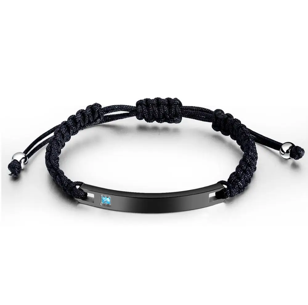 

Titanium Titanium Steel Couple Bracelet Lover Gift Fabric 2019 new fashion