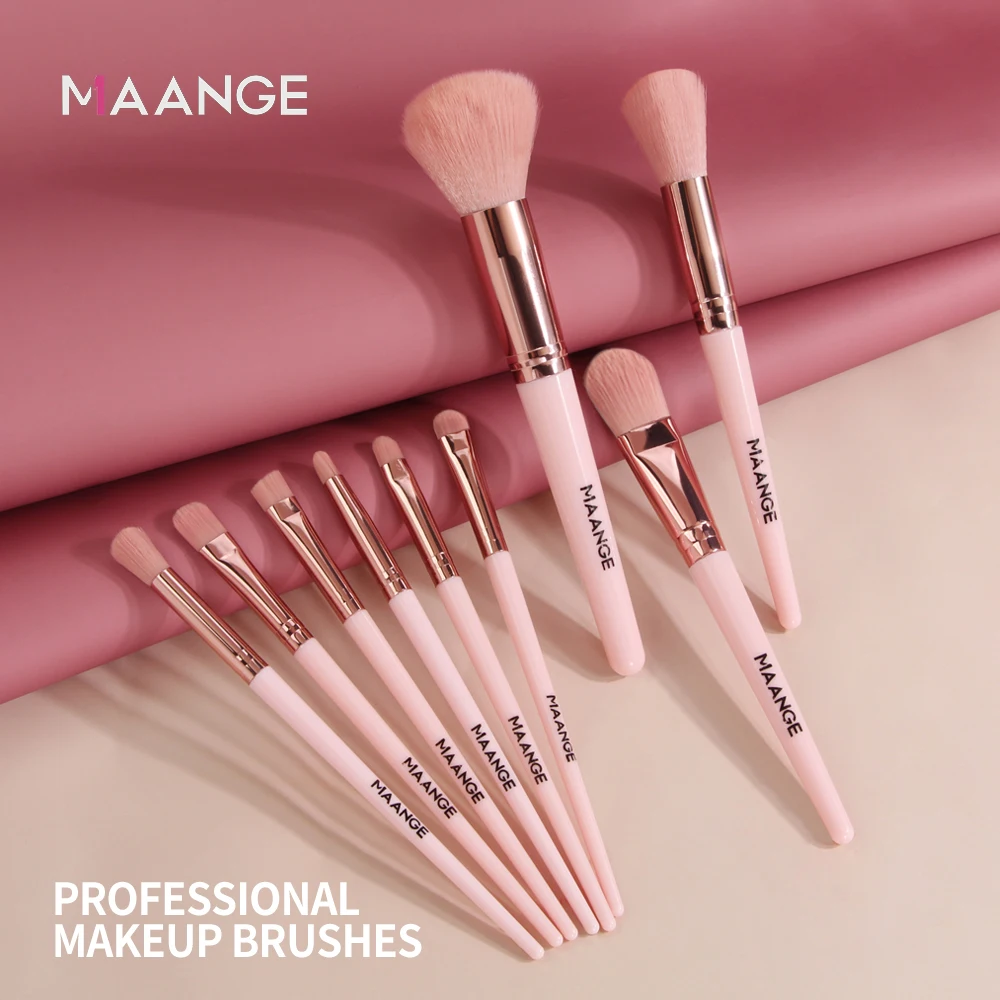 MAANGE Makeup Brushes Pro Pink Brush Set Powder EyeShadow Blending Eyeliner Eyelash Eyebrow Make up Beauty Cosmestic Brushes