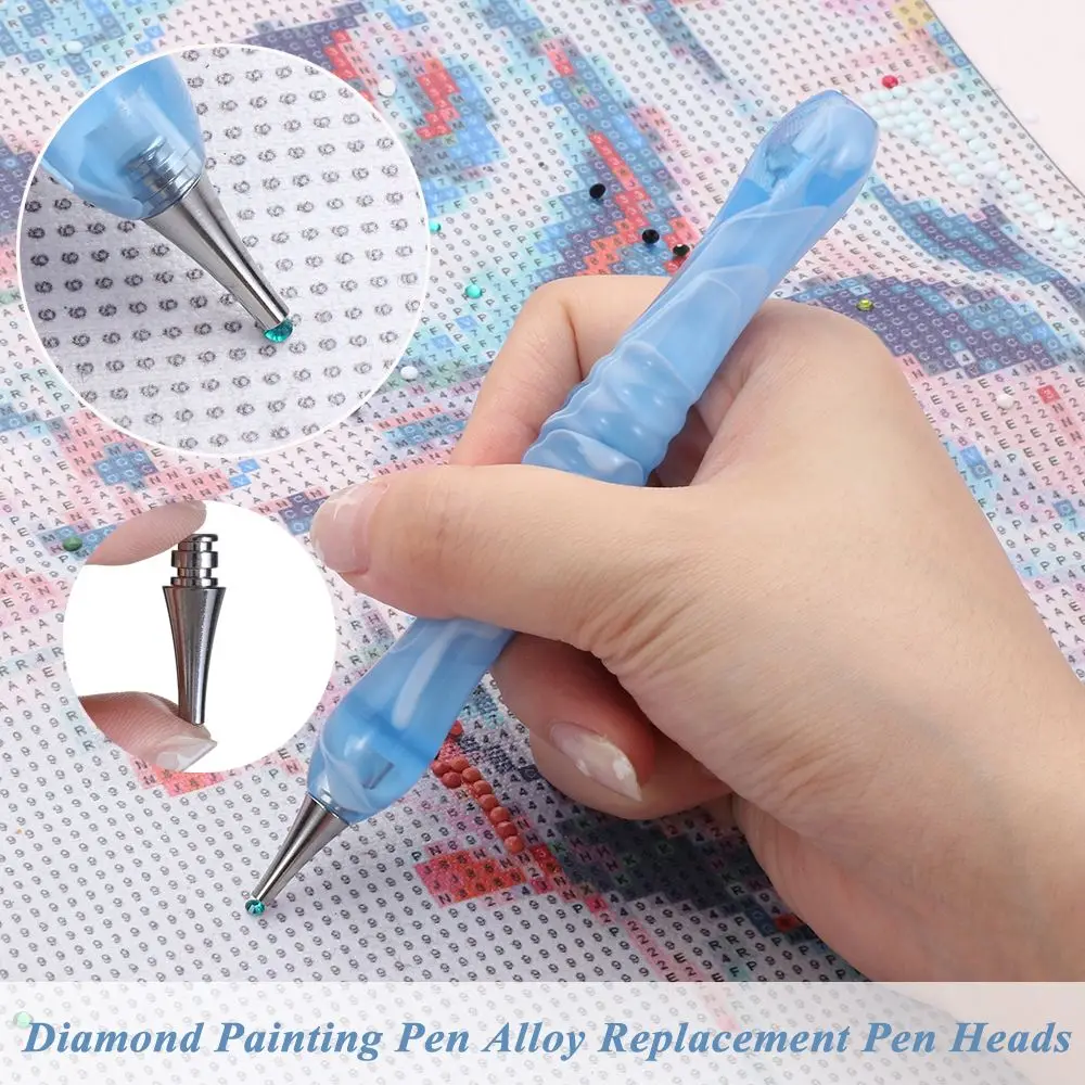 5D Resin Diamond Painting Pen with 5Pcs Replacement Pen Heads Multi Placers  Point Drill Pen Diamond Painting Metal Rubber Roller - AliExpress