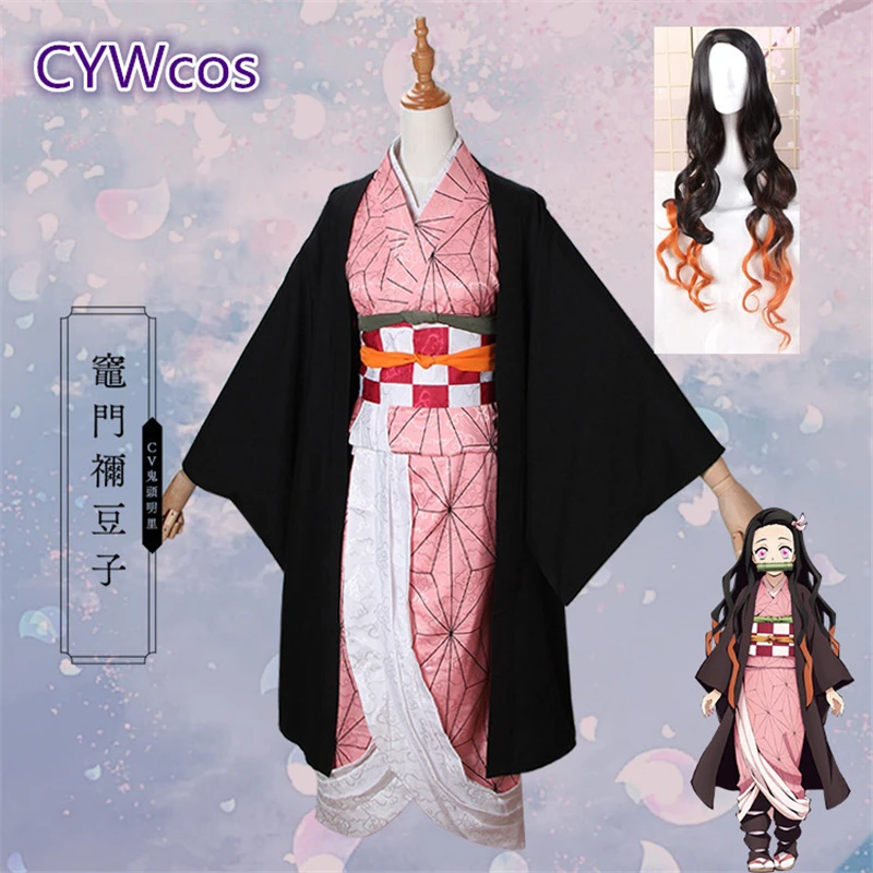 В наличии аниме камадо Nezuko демон убийца: Kimetsu без Yaiba Косплэй костюм костюмы на
