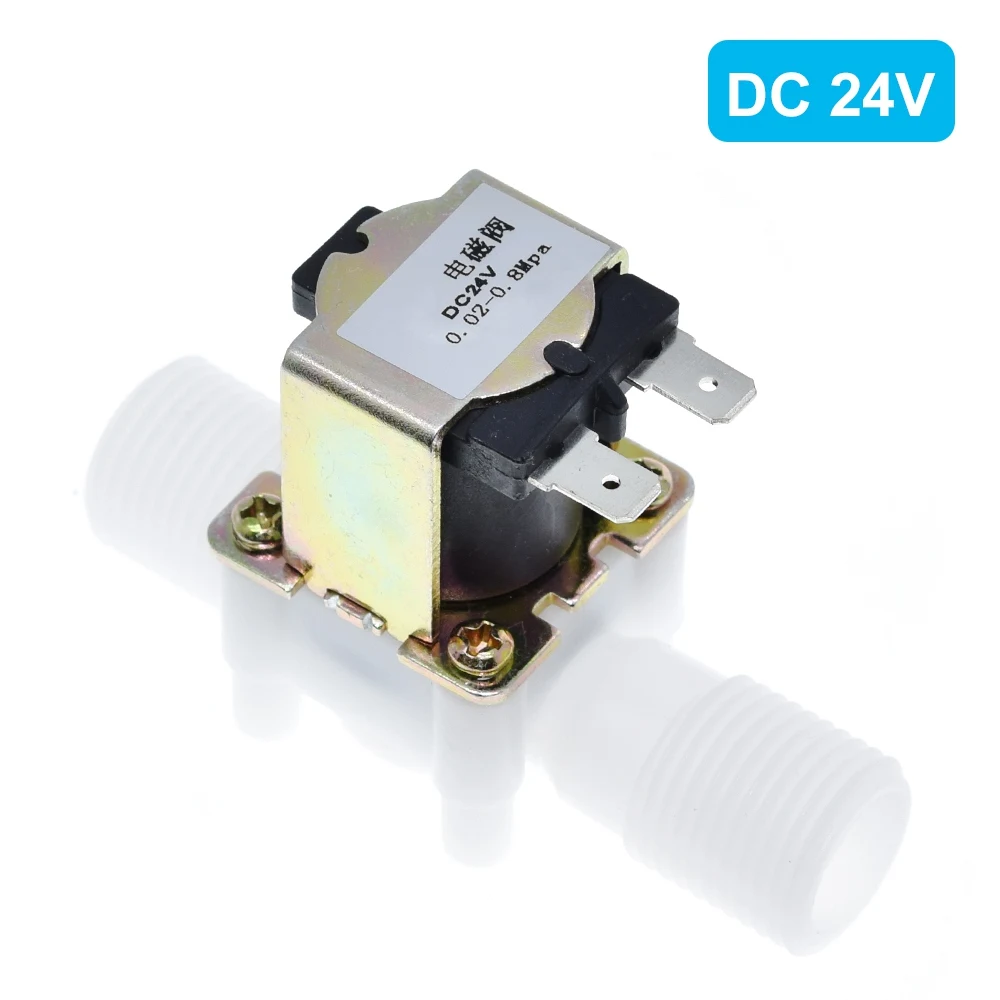 1/2" Plastic Solenoid Valve 12V 24V 220V Magnetic Washing Machine Dispenser Drinking Water Pneumatic Pressure Controller Switch