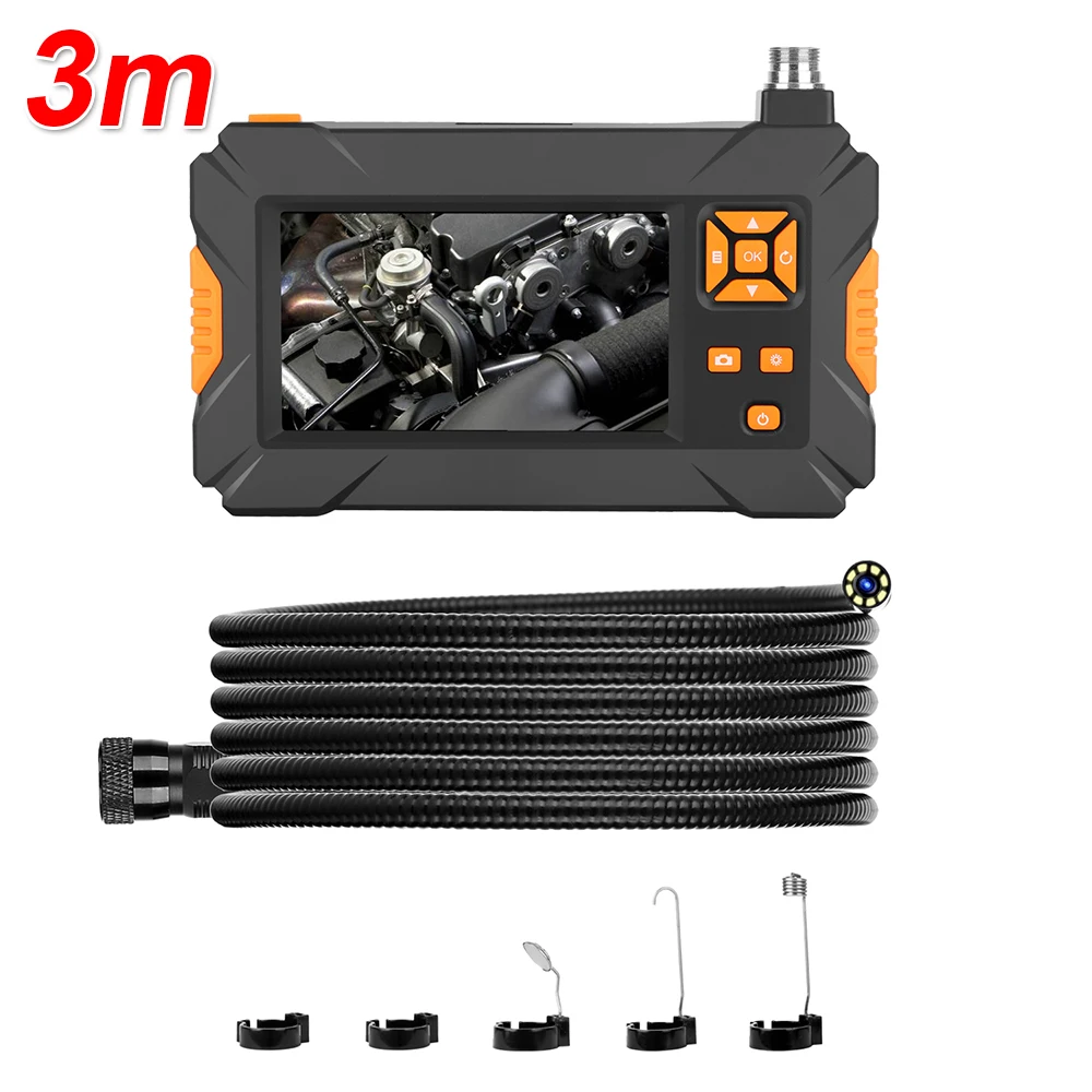 

Set Endoscope Borescope Inspection Camera Waterproof 8LED Snake 1080P HD