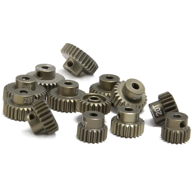 Pignone In Lega Alluminio 48DP 3.175mm Per Auto RC 1/10 - Scelta Denti (31T-48T) - Per Motori Electrici
