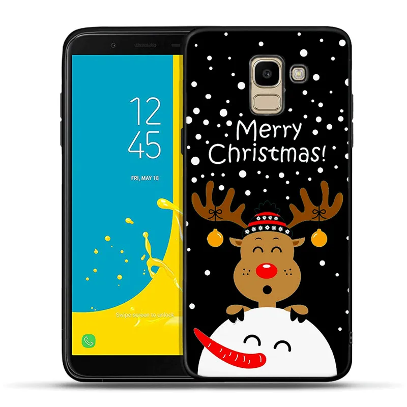 Санта Клаус силиконовый чехол для телефона для samsung Galaxy J3 J5 J7 J2 Pro J4 J6 плюс J8 Etui Рождественский подарок - Цвет: H1468