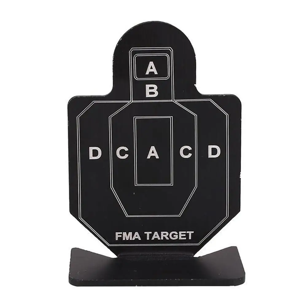 

6Pcs Shooting Target Airsoft Metal Shooting Target Set Arrow Shooting Practice Board Small Person Shape Black Target