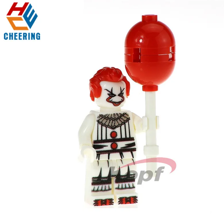 Строительные блоки Супер Герои клоун Pennywise Redux Джокер с красным воздушным шаром Freakazoid Джокер Фигурки игрушки для детей KF6110 - Цвет: KF2018 Without Box