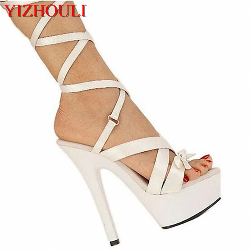 Sexy high with 15 cm sandals women's shoes Pictorial party shoes, the performance of Dance Shoes