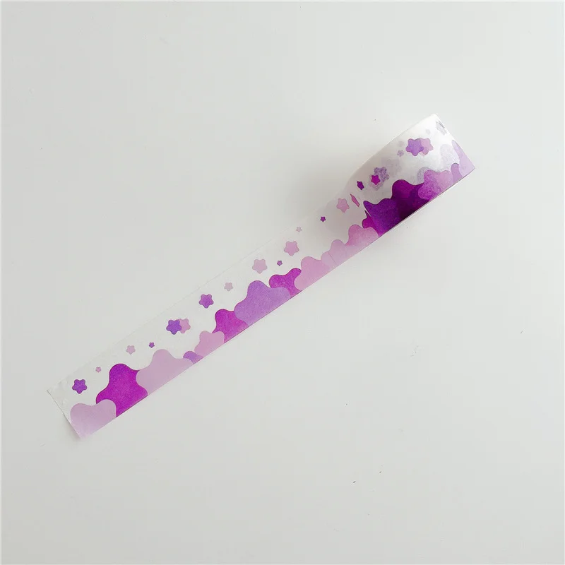 Gradient Color Star Cloud Washi Tape Korean Ins Hand Account Creative DIY Scene Sticker Stationery masking Decorative Tape 5m
