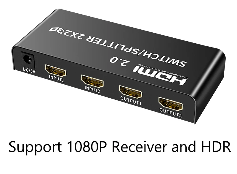 Разветвитель Unnlink HD mi 1X4 HD mi 2,0 UHD 4 k@ 60 Гц 4:4:4 HDR HDCP 2,2 18Gbp 3D для светодиодный проектор Smart tv mi box ps4 xbox one switch