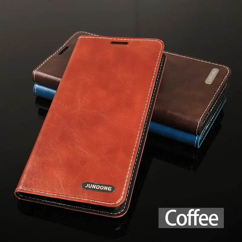 Кофе Чехол для телефона HUAWEI P20 P30 P10 mate 20 10 Lite Pro P Smart масляной воск кожаный флип кошелек сумка для Honor 8X Max 9X задняя крышка - Цвет: Кофе