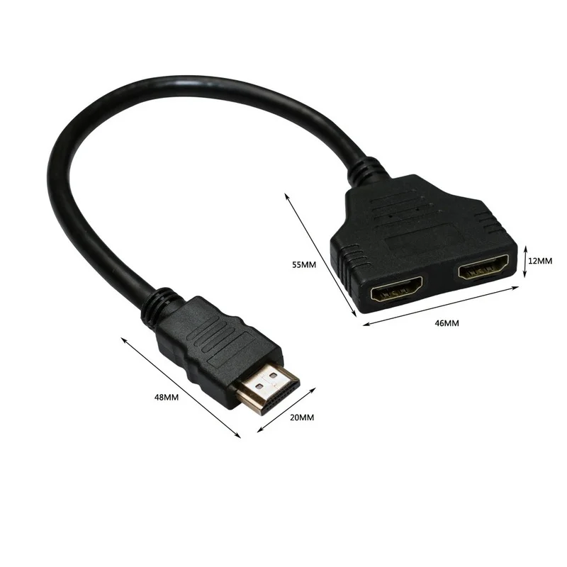 HDMI-compatible Splitter Adapter Converter Male To Female HDMI-compatible 1to 2 Split Double Signal Adapter Convert Cable - ANKUX Tech Co., Ltd