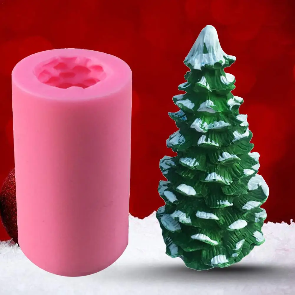 Силиконовая форма 3D Рождественская елка свеча для DIY мыло Рождественский подарок