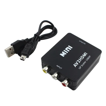 

AV TO HDMI Scaler Adapter HD Video Converter Box AV to HDMI Video 1080P AV2HDMI Support NTSC PAL Converter