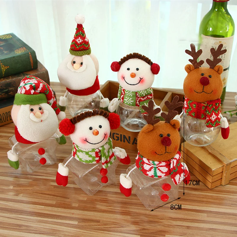 Рождественские конфетные пакеты, рождественские подарочные коробки для праздничной вечеринки, подарок для детей, Санта-Клаус, снеговик, лось, рождественские украшения 21x8 см