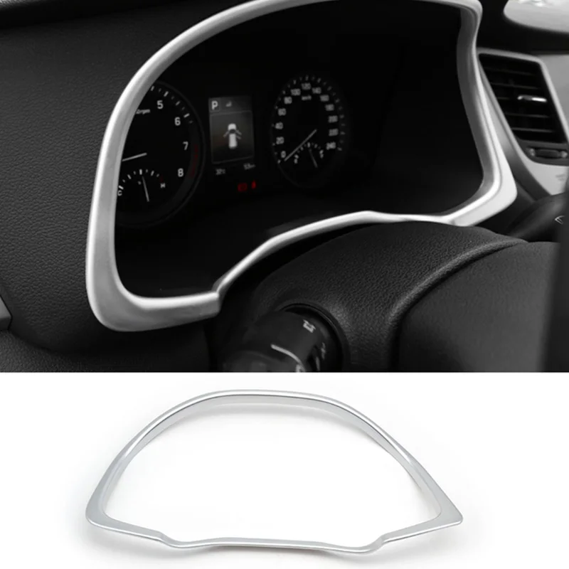 Для hyundai Tucson хромированная внутренняя приборная панель, накладка, рамка, литье, украшение, объемный автомобильный Стайлинг