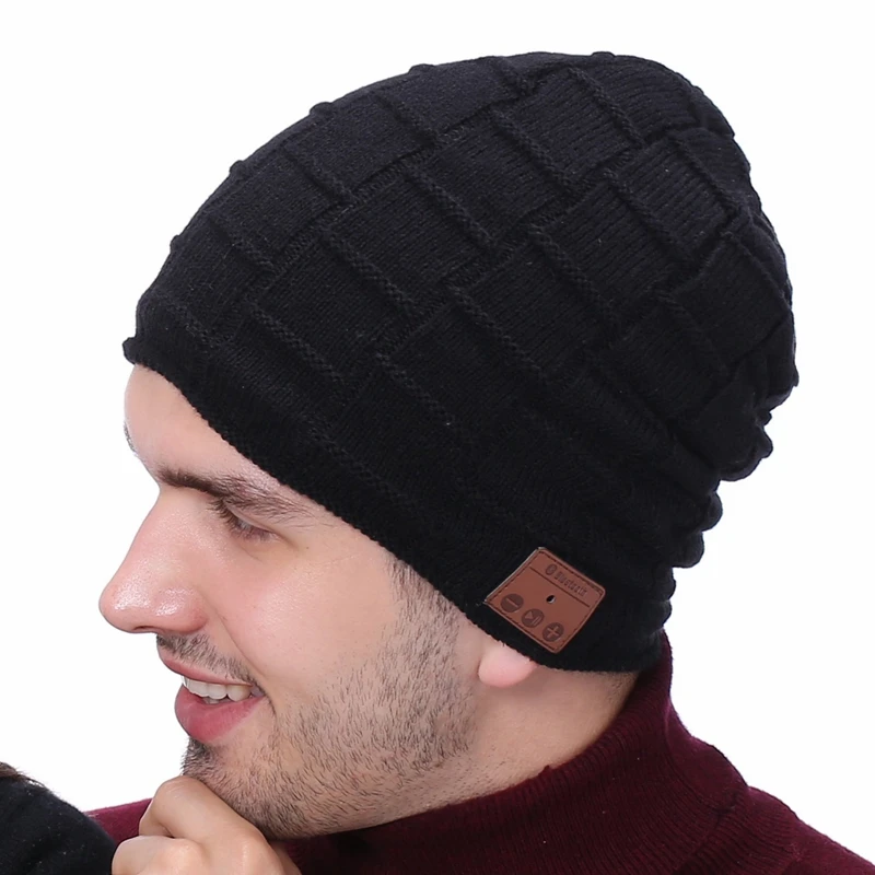 Solid Warm Beanie 20KHZ 10M 180Mah Wireless 32 Unisex Hat 2 Knitted Hat Soft Earphone 20 V4 Ohms 95DB Bluetooth