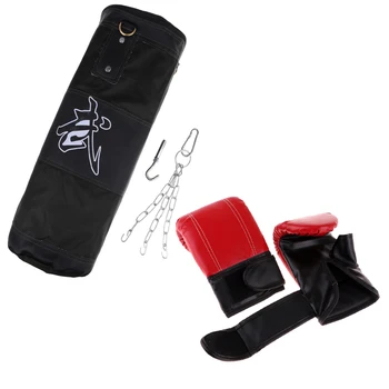 

Punching Bag Heavy Boxing Unfilled Punching Bag With Kickboxing Training Gloves, Strong Weight Bearing and Wear-resisting