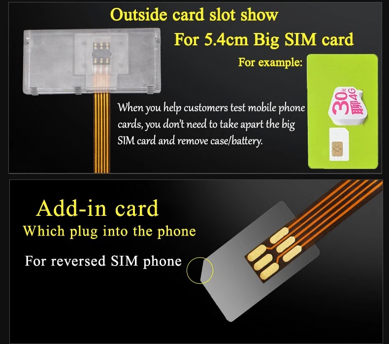 Конвертер для телефонной карты Универсальный переходник SIM в большой слот
