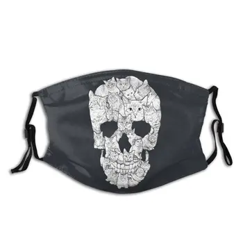 

Cat Skull Horror Skull Unisex Reusable Mouth Face Mask Printed Dust Mask Protection Cover Respirator Mouth Muffle
