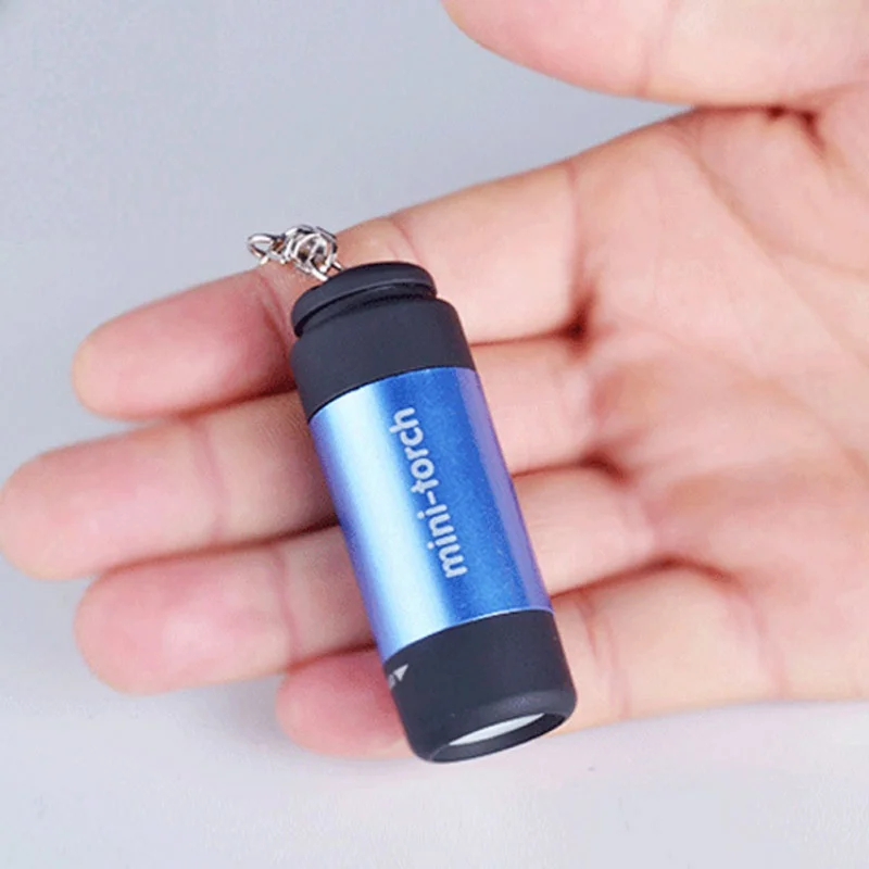 Мини-фонарик USB Перезаряжаемый Карманный супер яркий маленький фонарик с брелком светодиодный водонепроницаемый портативный