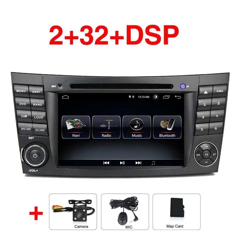Для Mercedes Benz e-класс W211 E200 E220 E240 E270 E280 200-2008 W219 Android 9 автомобильный dvd Радио мультимедийный плеер с gps DSP - Цвет: 2G Add Camera