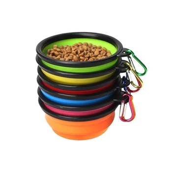 

Pet Soft Dog Bowl 1PC Folding Silicone Travel Bowl For Dog Portable Collapsible Folding Dog Bowl for Pet Cat Food Water Feeding