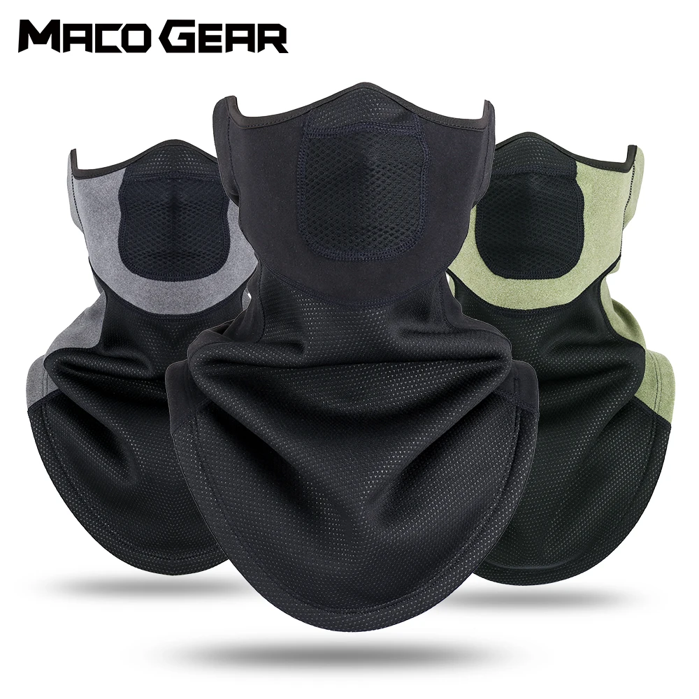 

Winter Thermal Fleece Bandana Face Half Masks Neck Warmer Gaiter Sport Ear Cover Snowboard Ski Hiking Cycling Black Tube Scarf