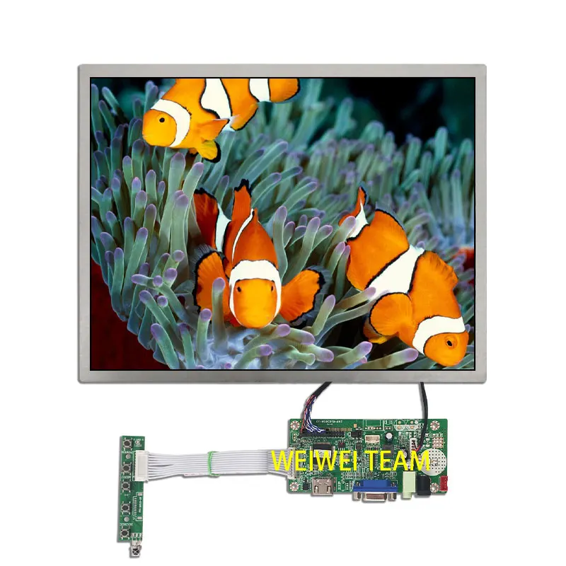 Wisecoco 15 дюймов 1024x600 экран панель M150GNN2 R1 R2 R3 ЖК-дисплей HDMI VGA LVDS драйвер плата широкий угол обзора 80/80/80/80