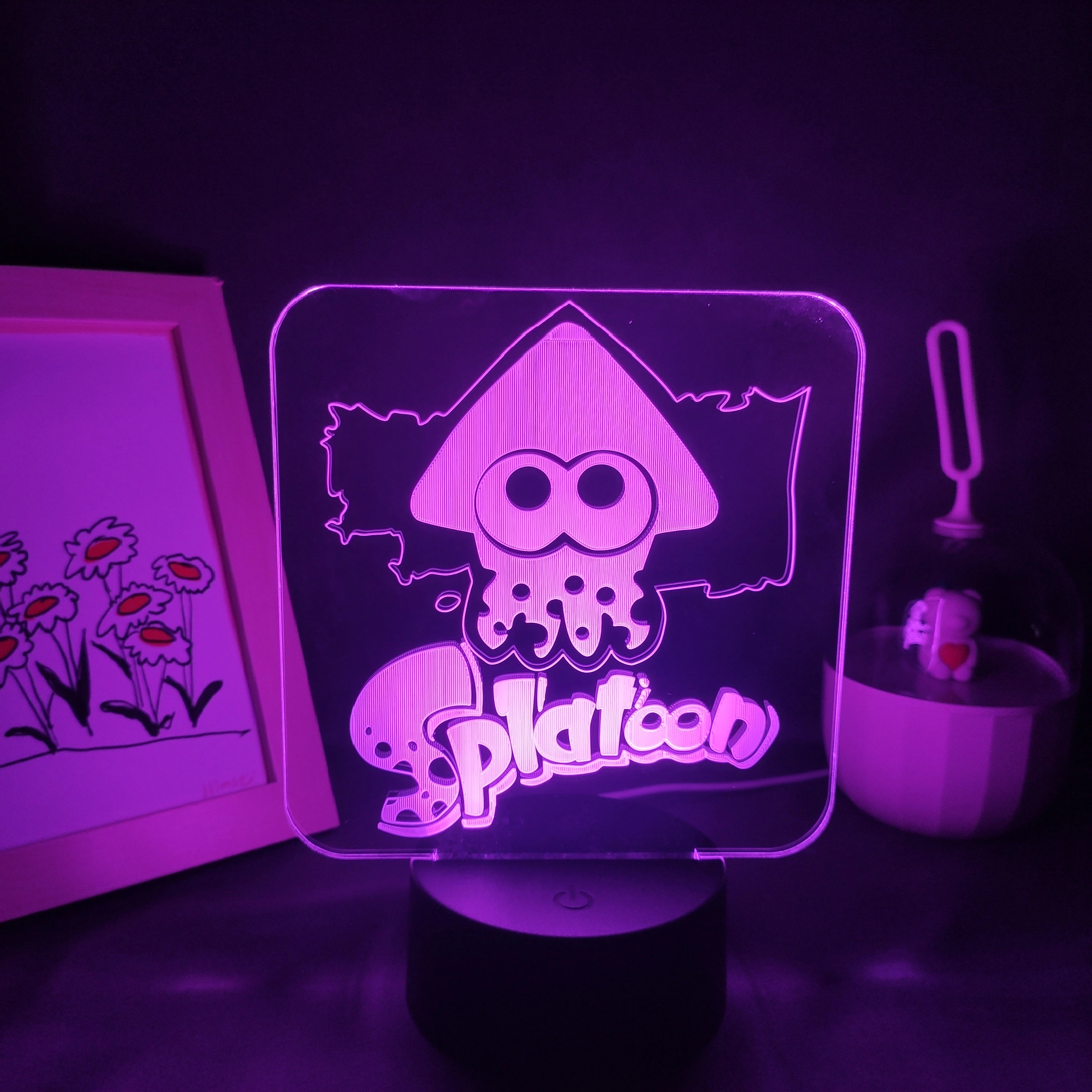 Splatoon 2 Game Figure Squid Game Lamps Led RGB Neon Night Lights Gaming  Room PC Desktop Decorative Xmas Gift Squid Game Light|LED Night Lights| -  AliExpress